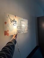 Vintage Wandlamp Ikea Gyllen 56x26 cm, diepte 10 cm, Huis en Inrichting, Lampen | Wandlampen, Ophalen, Glas