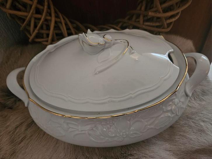 Zeldzame Mitterteich Soepterrine Limited Gold Editie, Antiek en Kunst, Antiek | Servies compleet, Ophalen of Verzenden