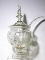 Antieke glazen bowl (3-delig), Antiek en Kunst, Antiek | Glas en Kristal, Ophalen of Verzenden