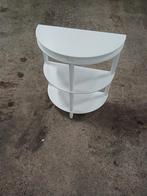 Witte Halve Maan Tafel met 3 Niveaus, Ophalen, Gebruikt