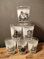 Vintage frisdrank glazen  gebouwen WASSENAAR, Ophalen of Verzenden, Gebruikt, Frisdrankglas