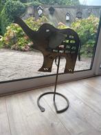 Metalen Olifant Kandelaar, Antiek en Kunst, Ophalen, Overige materialen