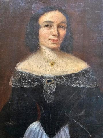 Prachtig Antiek portret, 18 eeuw. beschikbaar voor biedingen