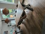GRATIS 6 eetkamerstoelen bruin, Ophalen, Gebruikt, Bruin, Leer