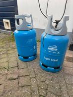 Aangeboden 2 easyblue gaz flessen van 6 kg, Caravans en Kamperen, Ophalen, Gebruikt