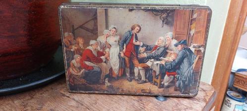 Prachtige oude blikken doos Superchocolade Jacques, Verzamelen, Blikken, Zo goed als nieuw, Koek(jes), Overige merken, Ophalen of Verzenden