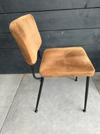 Vintage okergele Eetkamerstoelen - Set van 3, Ophalen, Gebruikt, Overige kleuren, Metaal