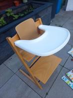 Stokke Tripp Trapp kinderstoel, met tafelblad en babyset, Ophalen, Gebruikt, Meegroeistoel, Afneembaar eetblad