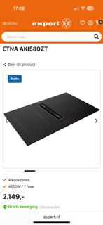 Etna AKI580ZT elektr. kookplaat, DEFECT, glasplaat gebroken, Witgoed en Apparatuur, Kookplaten, Ophalen, 4 kookzones, Inbouw, Niet werkend