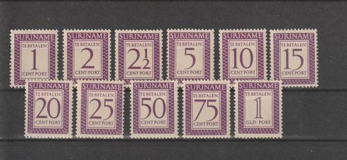 Suriname 1956, NVPH P47 t/m P57, Ongebruikt., Postzegels en Munten, Postzegels | Suriname, Postfris, Verzenden