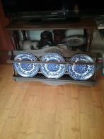 ANTIEK HOUTEN BORDENREK MET 3 BORDEN PETRUS REGOUT, Antiek en Kunst, Ophalen