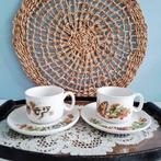 Marjolein Bastin, 2 kop en schotels met vlinders, Ophalen of Verzenden, Zo goed als nieuw, Overige stijlen, Kop(pen) en/of Schotel(s)