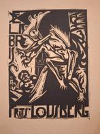 Houtsnede van Rits Louisenberg, Ophalen of Verzenden