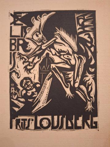 Houtsnede van Rits Louisenberg beschikbaar voor biedingen