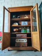 Vintage/Art deco eiken buffetkast, jaren '20-'30 schoolkast, Huis en Inrichting, Kasten | Buffetkasten, Eikenhout, 25 tot 50 cm