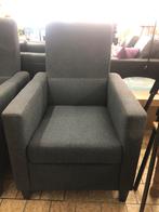 Fauteuils met krukje, Huis en Inrichting, Fauteuils, Ophalen, Grijs, 75 tot 100 cm, Zo goed als nieuw
