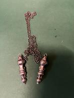 Zilveren breipendoppen met ketting, Ophalen of Verzenden