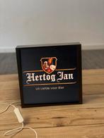 Lichtbak Hertog Jan bier logo reclamebord, 25x25cm, verlicht, Verzamelen, Ophalen of Verzenden, Nieuw, Lichtbak of (neon) lamp