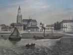 staalgravure Sabelpoort Arnhem, Poppel uitg Goor, 1850, Antiek en Kunst, Kunst | Etsen en Gravures, Verzenden