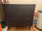 Vintage Ladekast SMI - Donkerblauw, Ophalen, Gebruikt, 50 tot 100 cm, 3 of 4 laden