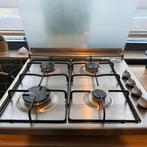 Etna rvs kookplaat 4 pits (gas), Witgoed en Apparatuur, Kookplaten, Ophalen, 4 kookzones, Zo goed als nieuw, Gas