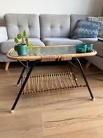 Vintage rotan salontafel Rohe Nordwolde, Huis en Inrichting, Tafels | Salontafels, Ophalen, Minder dan 50 cm, Gebruikt, 50 tot 100 cm