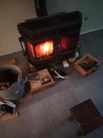 half inbouw houtkachel., Huis en Inrichting, Ophalen, Gebruikt, Houtkachel, Inbouw