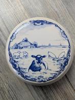 Delfts blauw pot koe in weiland, Ophalen of Verzenden