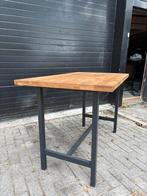 Bartafel 140x80 cm met echt eikenhouten blad, Ophalen of Verzenden, Nieuw