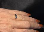 Gouden  Vintage ring met edelstenen toermalijn. 2025/714, Blauw, ., Nieuw, Ophalen of Verzenden