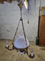 Vintage hanglamp, Huis en Inrichting, Lampen | Hanglampen, Minder dan 50 cm, Gebruikt, Ophalen, Glas