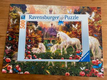 Ravensburger : betoverende eenhoorns ( unicorn) 500 stukjes beschikbaar voor biedingen