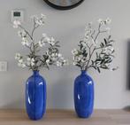 2 vazen met kunsttakken., Huis en Inrichting, Woonaccessoires | Vazen, Ophalen, Overige kleuren, Minder dan 50 cm, Glas