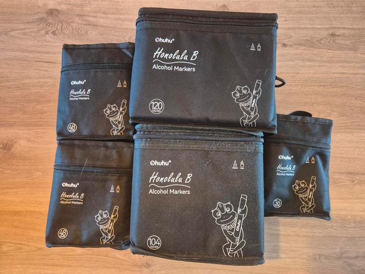 Ohuhu honolulu b (alcohol) markers. 348 stuks, Brush & fine, Hobby en Vrije tijd, Tekenen, Potlood of Stift, Ophalen