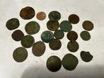 Bodemvondst 22 stuks oude munten (lot 77), Antiek en Kunst, Antiek | Koper en Brons, Verzenden, Brons