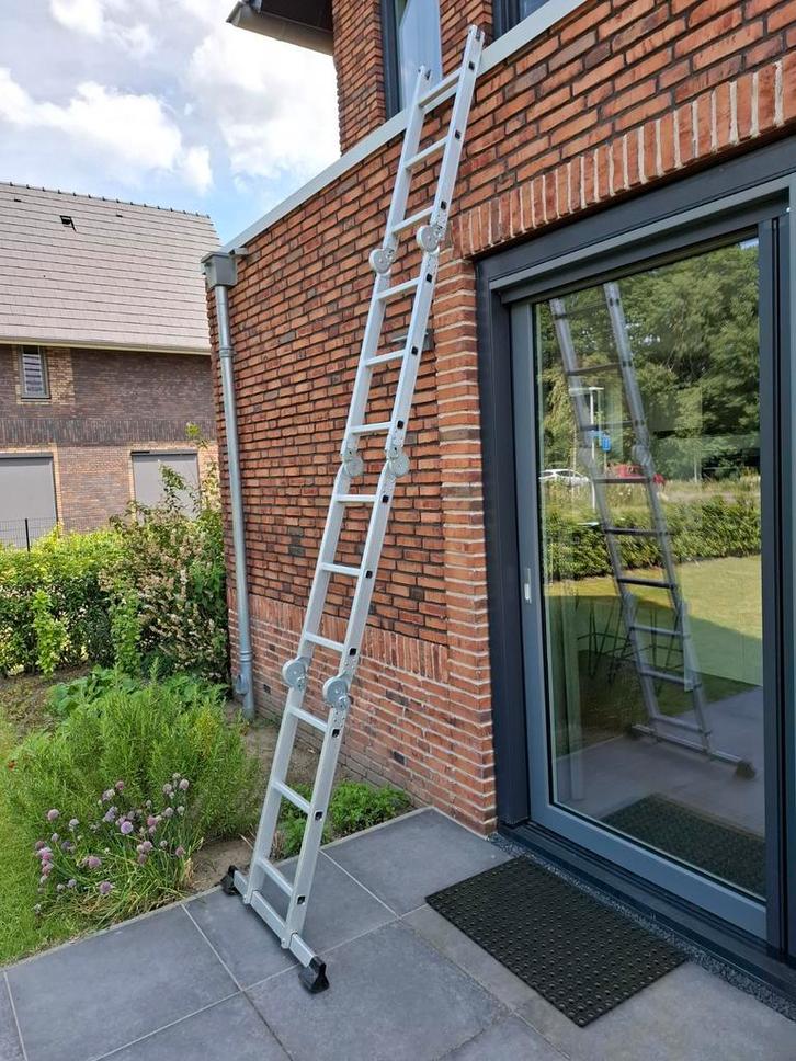 Altrex vouwladder 3,4 meter, 4x3 sporten, Doe-het-zelf en Verbouw, Ladders en Trappen, Gebruikt, Ladder, 2 tot 4 meter, Opvouwbaar of Inschuifbaar