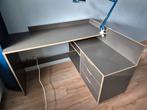 Hoekbureau antraciet/hout, Ophalen, Gebruikt, Bureau