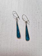 Vintage zilveren alpaca Mexico oorbellen met edelsteen, Sieraden, Tassen en Uiterlijk, Oorbellen, Hangers, Ophalen of Verzenden