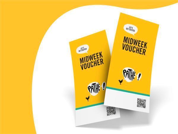 Pathé 2 vouchers, Tickets en Kaartjes, Filmkaartjes, Twee personen, Vrijkaartje alle films