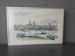 schilderij met stadsgezicht, Antiek en Kunst, Kunst | Schilderijen | Klassiek, Ophalen of Verzenden