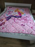 Dubbelzijdig Barbie  1 persoons dekbed 200x140 cm, Gebruikt, Eenpersoons, Wit, Ophalen of Verzenden