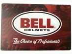 Metalen BELL HELMETS vintage look wandplaat - 20x30cm, Ophalen of Verzenden, Nieuw
