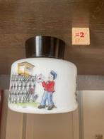 Retro / Vintage Plafonnière nr 02, Ophalen of Verzenden, Zo goed als nieuw, Glas
