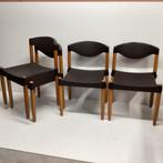 vintage stoelen, Huis en Inrichting, Stoelen, Ophalen, Gebruikt, Bruin, Metaal