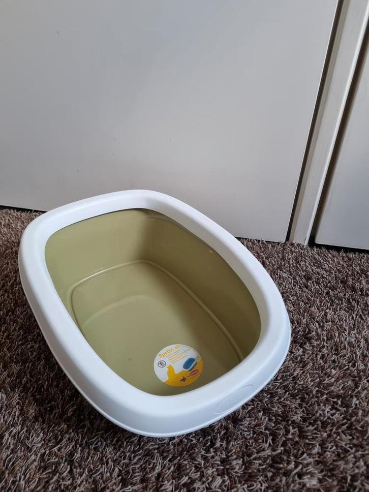 Open kattenbak voor jonge katten (incl. zakken), Dieren en Toebehoren, Kattenbakken, Zo goed als nieuw, Open, Ophalen