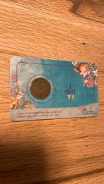 Wilhelmina 1 cent 1928 in coincard, zeldzaam, Postzegels en Munten, Munten | Nederland, Ophalen of Verzenden, Koningin Wilhelmina