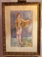 Harry Maas, naakt, aquarel, 56 x 76 cm, Ophalen