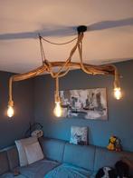 Hanglamp hout met touwen, Ophalen of Verzenden, Zo goed als nieuw, Hout, Divers