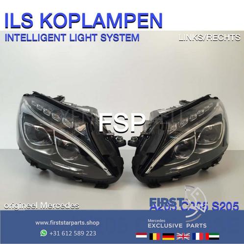 W205 ILS Koplamp set LINKS + RECHTS Mercedes C Klasse 2014-2, Auto-onderdelen, Verlichting, Mercedes-Benz, Gebruikt, Ophalen of Verzenden