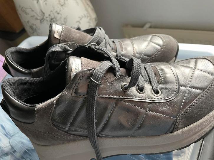 GEOX, GRIJS METALIC, MAAT 39,, Kleding | Dames, Schoenen, Nieuw, Sneakers of Gympen, Grijs, Ophalen of Verzenden